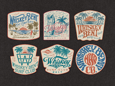 Whiskey Bent Hat Co. branding company brand logo company branding company logo design graphic design illustration logo typeface