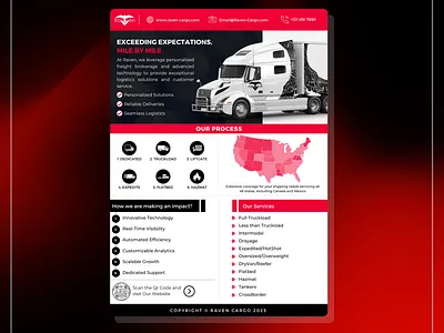 One Pager Deck Teaser Executive Summary brand guide branding brochure executive summary flyer freight graphic design infographic keynote logistics map one pager pitch deck presentation presentation design slides teaser truck united states visual identity