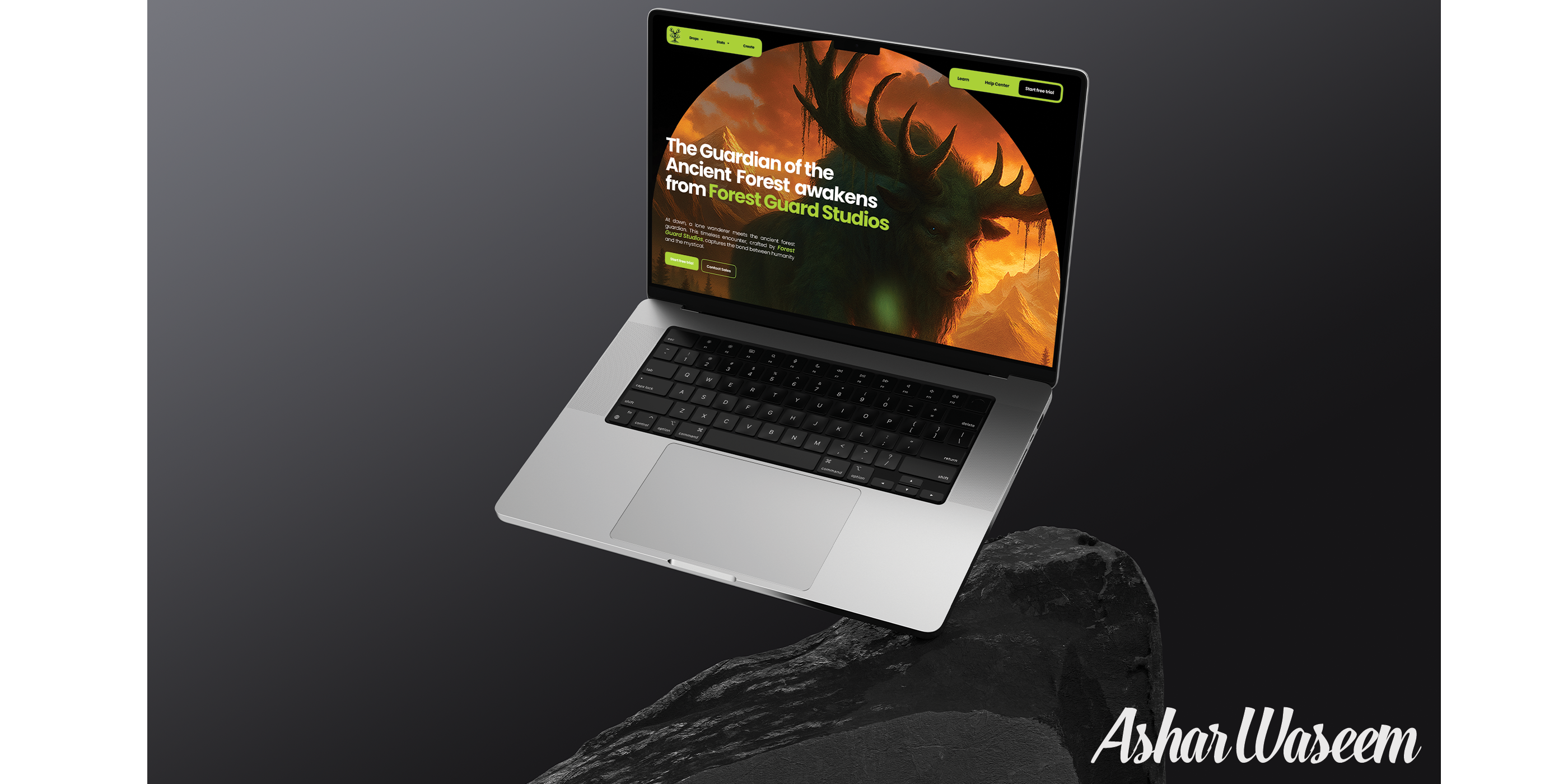 ForestGuard Studios Website UI UX Design adobe illustrator adobe photoshop branding figma graphic design landing page landing page design logo ui ui ux design web design website design