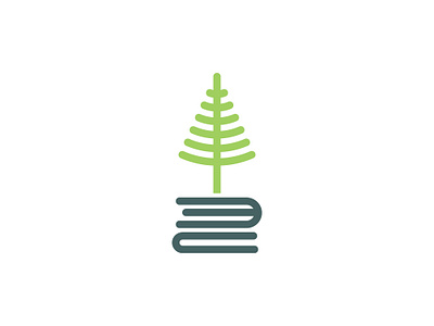 Pinetree and book logo for sale adventure logo brand branding eco education education app green hiking logo identity logo minimalist logo nature outdoor logo pine tree pine tree logo simple logo smart tree logo