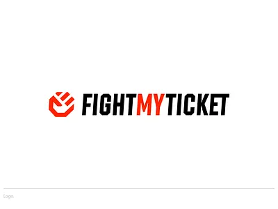 Fight My Ticket design fight icon logo mark my simple stop sign symbol ticket