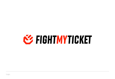 Fight My Ticket design fight icon logo mark my simple stop sign symbol ticket