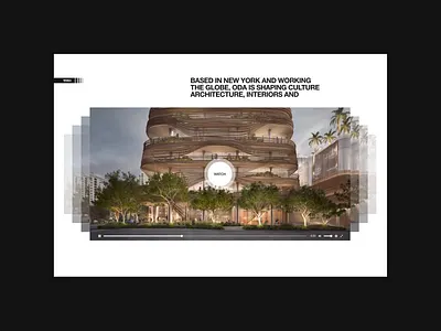 ODA Architecture. Video animation architecture design media typography ui ux web design