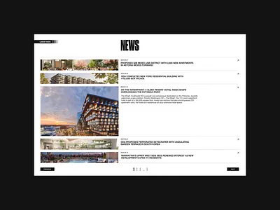 ODA Architecture. News page animation architecture design news typography ui ux web design