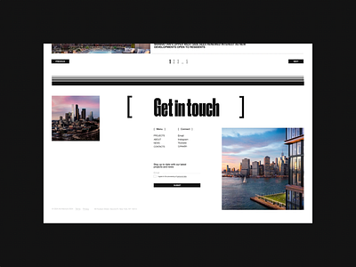 ODA Architecture. Footer animation architecture design footer typography ui ux web design