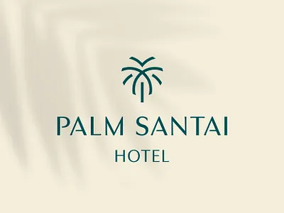 Palm Santai Hotel Lo branding hospitality hotel logo palm resort santai visual identity