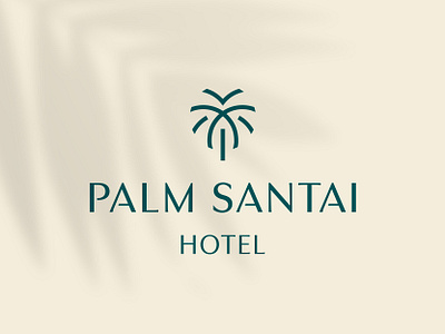 Palm Santai Hotel Lo branding hospitality hotel logo palm resort santai visual identity