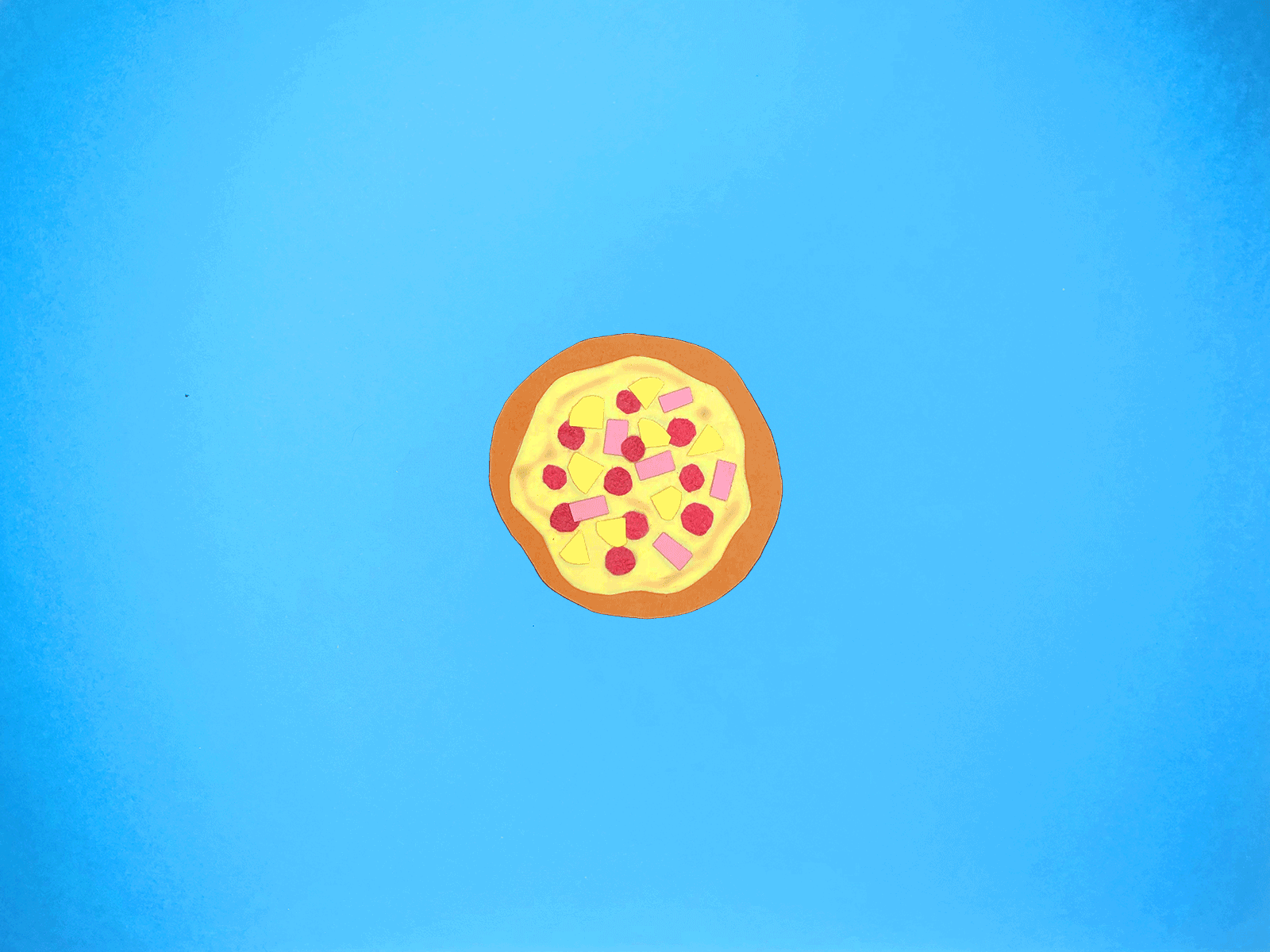 National Pizza Day!🍕 branding cheese design food gif graphic illustration lettering motion national pizza day paper papercraft pineapple pizza pizza day quick stop motion texture type