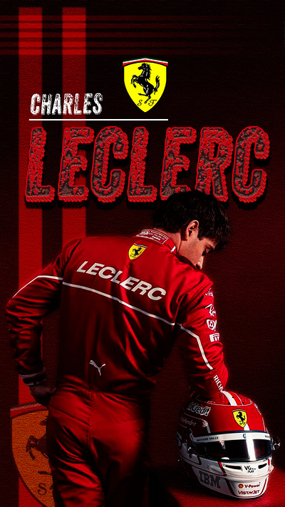Charles Leclerc Poster ai car charlesleclerc designer f1 formula1 graphic design mask mclaren poster ps red save