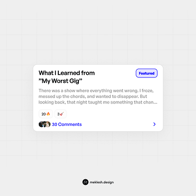 Community post card community design post ui