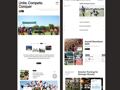 ArenaX - Sport training Community community figmadesign sport ui ux webdesign