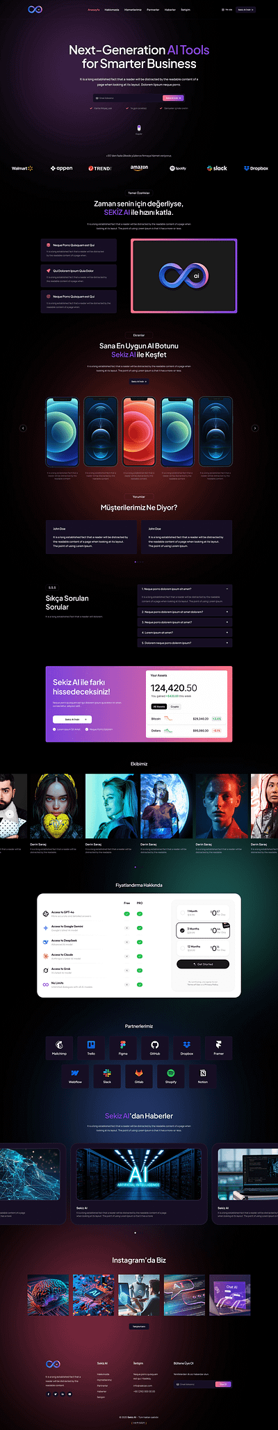 Sekiz AI | Landing Page app branding design ecommerce figma graphic design illustration logo photoshop ui