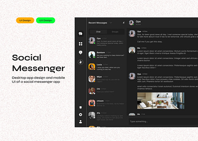 Social messenger dashboard. chat dashboard dashboard ui messenger ui