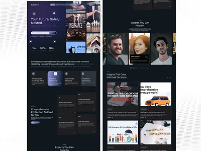 SafeNest – Protecting What Matters Most design insurance fintech ui ux webdesign