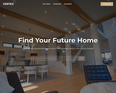 Architect-Designed Homes & Luxury Real Estate Landing Page branding css design front end html illustration javascript landingpage landingpage design luxury estates real estate ui website