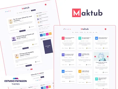 Maktub - Modern WordPress Blog Theme blog blogger clean content creator estudiopatagon minimal minimalist personal blog premium themes template theme wordpress wordpress theme