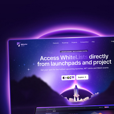 WhiteList Zone — Visual Identity & Landing Page branding crypto landing logo ui web3