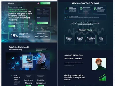 Fortivest – Invest Smart. Grow Steady. design figmadesign fintech investment ui ux webdesign