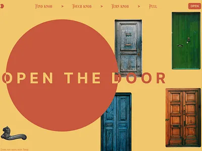 Open The Door creative door fun graphic design logo open ui