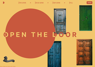 Open The Door creative door fun graphic design logo open ui
