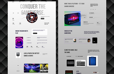 GameVerse – Where Every Gamer Belongs design gaming landing page ui ux webdesign