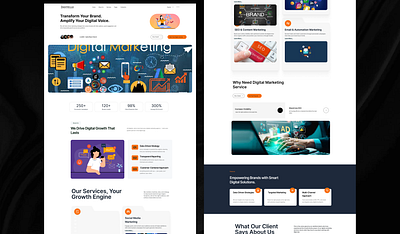 Digitello – Elevating Brands Through Digital Innovation design digital markerting figmadesign landing page ui uiux ux webdesign