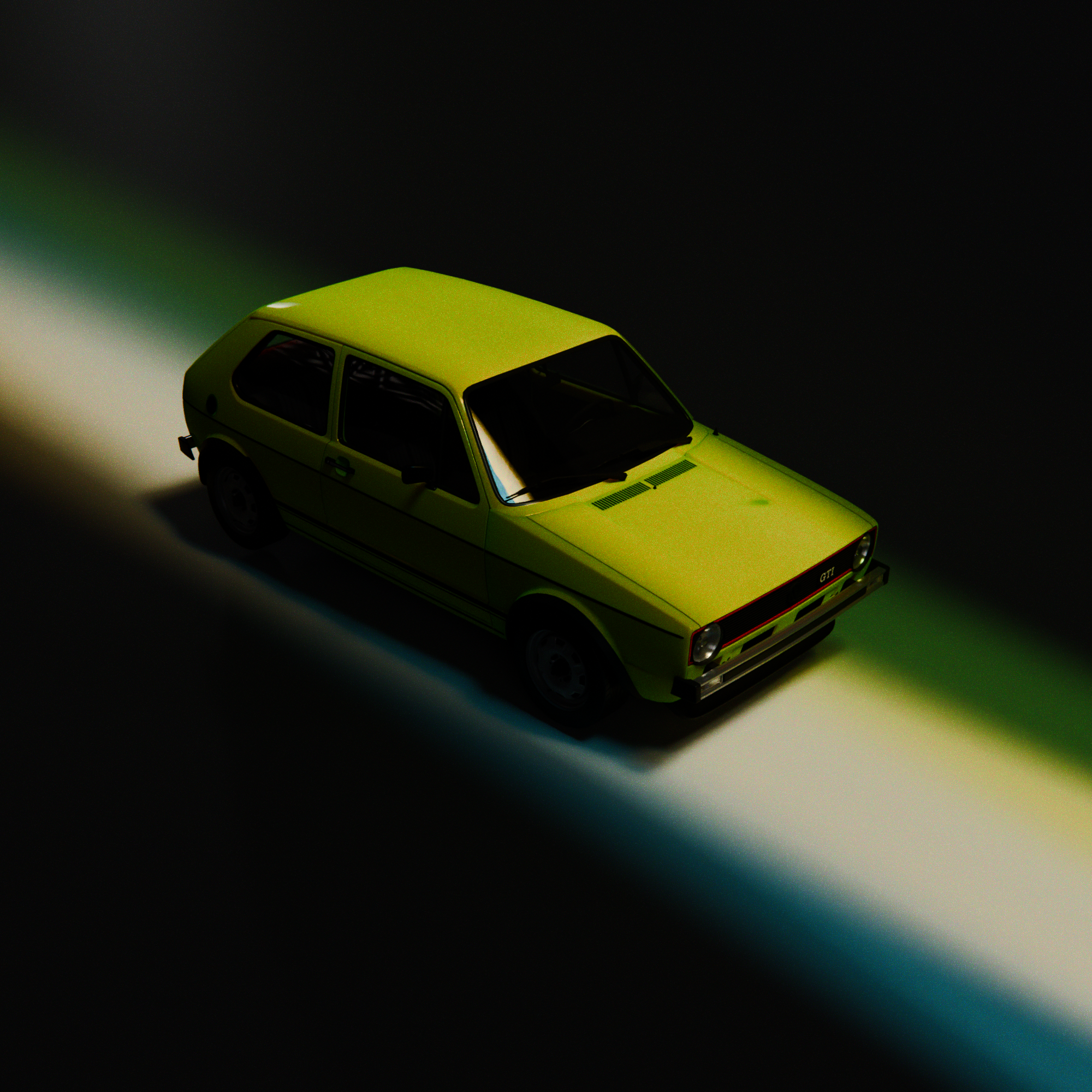 Golf GTI 3d 3dart abstract art branding design illustration logo render ui