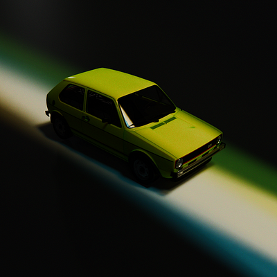 Golf GTI 3d 3dart abstract art branding design illustration logo render ui