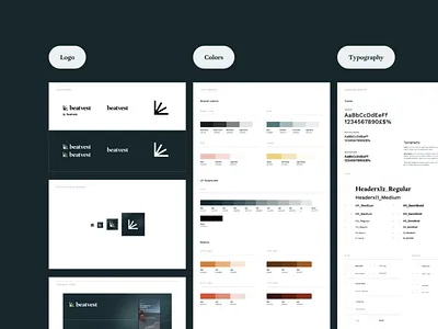 Beatvest design system branding design design system ui ux website