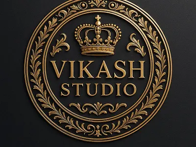 ROYAL CREST LOGO DESIGN-VIKASH STUDIO badge logo crest logo gold logo logo branding logo designer luxury logo premium design 3d royal logo