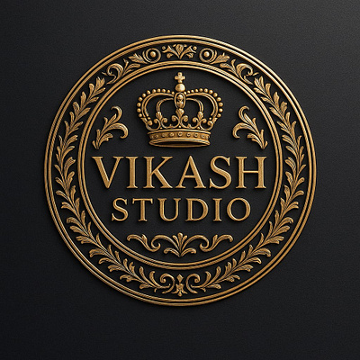 ROYAL CREST LOGO DESIGN-VIKASH STUDIO badge logo crest logo gold logo logo branding logo designer luxury logo premium design 3d royal logo
