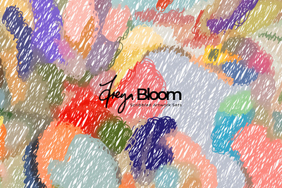 Scribbled Art abstract acrylic art design illustration modern painting playful scribbled vibrant