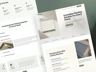 Home Roofing Service Website • Modern Local Business Design booking construction home service landing page local business minimal modern real estate responsive revamp roofing roofing website service business trending ui web design webflow website design website redesign wingly agency