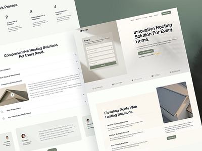 Home Roofing Service Website • Modern Local Business Design booking construction home service landing page local business minimal modern real estate responsive revamp roofing roofing website service business trending ui web design webflow website design website redesign wingly agency