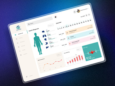 Health care dashboard branding figma health interface logo ui uiux user interface web