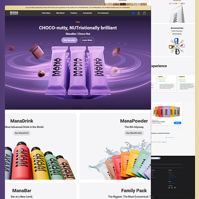 Shopify Food Nutrition Website 3d animation branding design development graphic design illustration logo motion graphics shopify squarespace ui vector webflow website wordpress