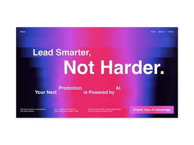 Nexus - Lead Smarter branding design figma gradient helvetica hero hero design hero section landing page layout swiss tech ui uiux web design website design