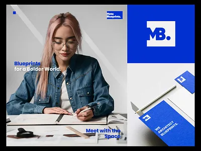 Meta Blueprint — Branding for a Visionary Architecture Firm agency architecture architecture branding design architecture firm brand identity brand designer brand identity branding branding for architecture studio company logo logo design logo identity mb logo minimal architecture logo modern architecture branding visual identity