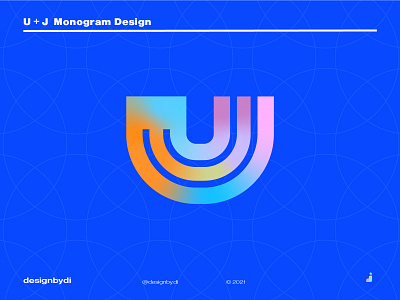 U+J Monogram Logo brand identity branding identity j lettermark logo logos minimal monogram negative space u uj