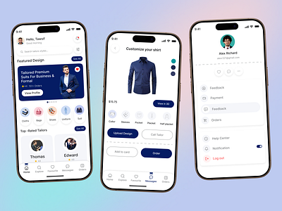 Tailors Mobile App Design app design best ui client to closed custom fit app design your look digital tailors fit to perfection mobile mobile app mobile app design smart tailoring stitch smart style made simple tailor on the go tailors app tailors app design tailors at your fingertips ui ux user focused web