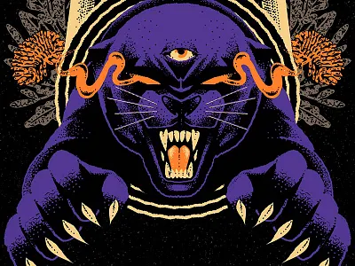 Día de Muertos cartoon cat character design graphic design illustration panther skull vector