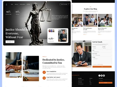 Legal Service Website – Modern Law Firm Homepage UI agency corporate website crime design landing page design law firm law firm landing page law firm ui lawyer legal agency legal srevice legal startup legal website professional website services ui web design website website design