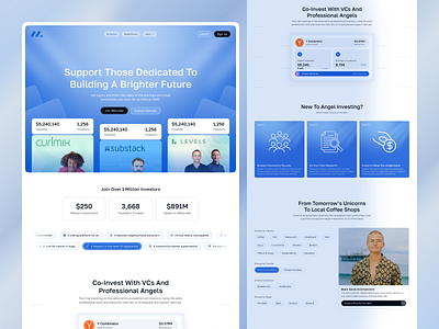 Startup Landing Page Design corporate finance website funding funding website investment website landing page landing page design minimal saas saas landing page software design startup startup landing page startup website startups web design