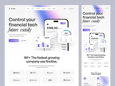 SaaS Website Design – Modern & Conversion-Focused UI bank banking app crm dashboard finance finance management tool finance saas landing page fintech fintech saas website minimal design modern design product design saas saas landing page saas product saas website saas website design ui ui ux web design