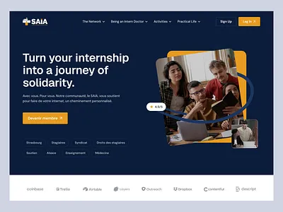 Education Website Design for Medical Interns design e learning e learning website education landing page design education website design figma learning management system medical online learning page design online learning platform product design study typography ui ux wavespace web design website design concept website design ui