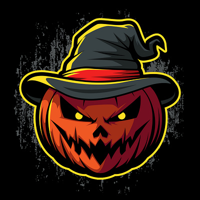 Helloween Pumkin Mascot Logo Illustration graphic design illustration logo mascot vector
