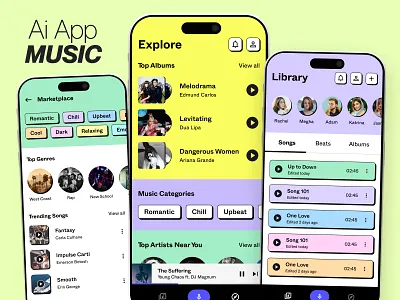 Ai music app design ai app ai music app ai music app design ai streaming app app app design app designer app developer music app music app ai music player song app spotify ui design ui designer ux design