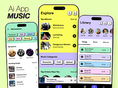 Ai music app design ai app ai music app ai music app design ai streaming app app app design app designer app developer music app music app ai music player song app spotify ui design ui designer ux design