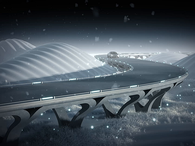 GAC 3D weather environment for HMI 3d animation branding bridge c4d car charging cold electric ev gac hybrid motion motion graphics snow sport supercar weather