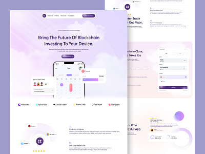 Saas Landing Page ai appdesign blockchain crypto dashboard designer digitaldesign fintech gradient investment landingpage minimal modern productdesign ui uidesign uiux ux uxdesign webdesign